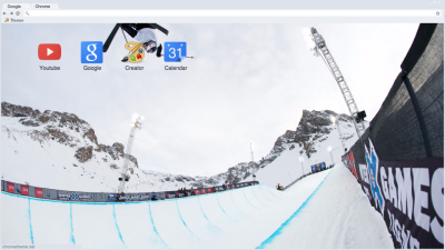 Skiing X Games Halfpipe