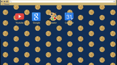 Gold Dots on Navy Background