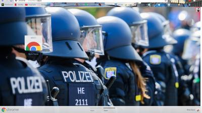 German Police - Force, Car and Flag