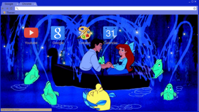 Disney Little Mermaid Ariel and Eric Theme