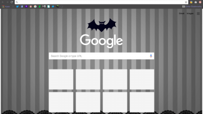 Bat logo & striped background