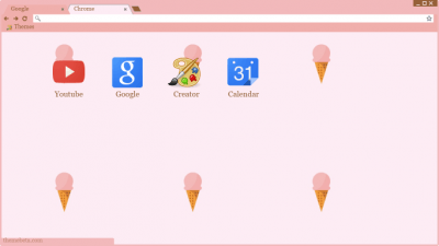 Minimalist Pink Ice Cream Theme