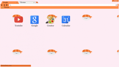 Minimalist Kawaii Sushi Theme