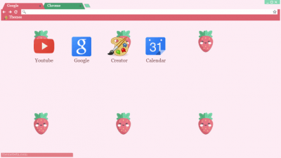 Minimalist Kawaii Strawberry Theme