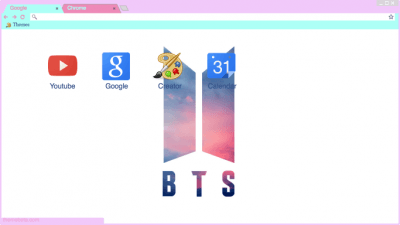 BTS LOGO Simple pastel wallpaper