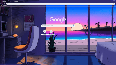 Neon Bedroom Sunset