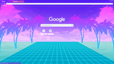 80's Vaporwave Palms