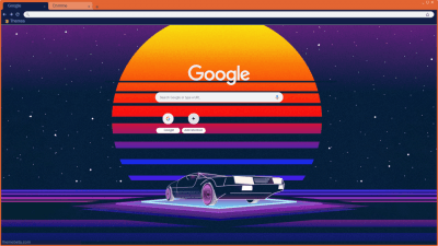 Retro Delorean 1920 x 1080