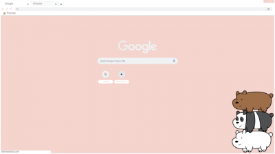 minimalist pink bears theme