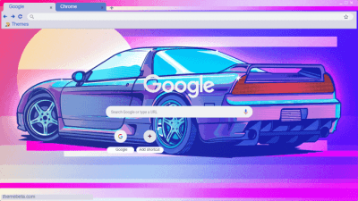 Honda Nsx Retrowave Art 4k