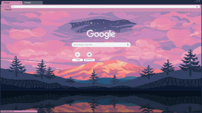 Pixel Forest Sunset