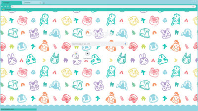 Animal Crossing Villager Pattern Chrome Theme