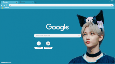 Felix Stray Kids Cute Blue Theme