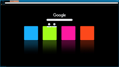 square blue, green, pink, and red illustration, minimalism, dark ?