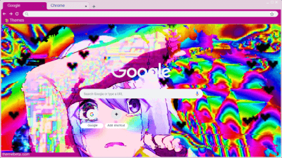 eyestrain rainbow anime girl