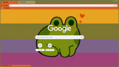  Cute frog  Aesthaetic chrome theme