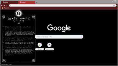 Death Note Black Aesthaetic Chrome theme