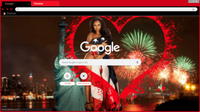 New York model covered in red, white, and blue. Website designed with CSS styles newest and popular effect of the backdrop filter. A  "Glassmorphism Effect" was incorporated with the Statue of Liberty, heart, and fireworks. 