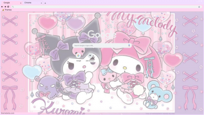 my melody and kuromi ribbons theme