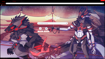 Red protogen theme