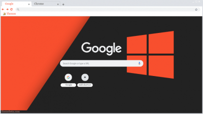 Orange Windows chrome Theme