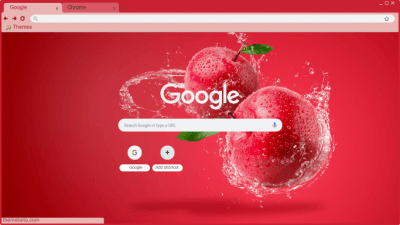 water splashing on red apple on red background