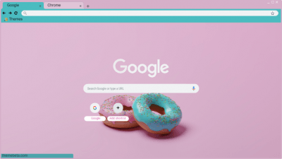 pink and blue donut