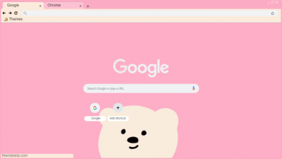 cute bear with pink background