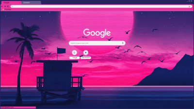 Retrowave Beach