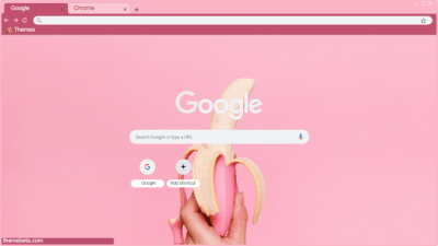 pink banana on pink background