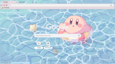 Kirby in the pool