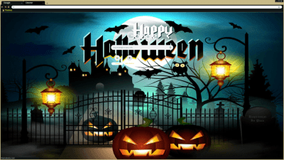 Happy Halloween Gate Pumpkins