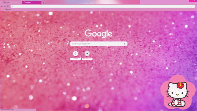 Pink sparkly hello kitty theme