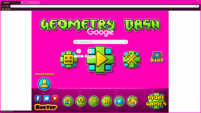 Geometry Dash Main Menu Pink