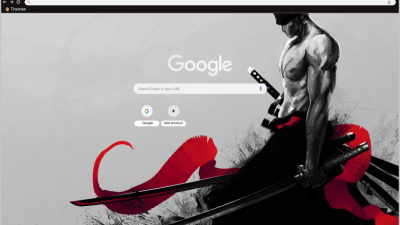 One piece Roronoa Zoro Dark theme