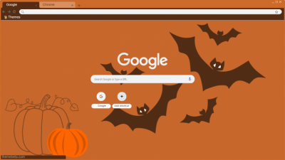 Pumpkin Bats Halloween Theme 