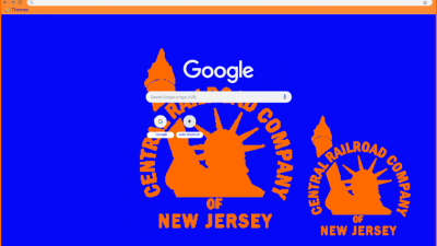 Central Railroad of New Jersey 1946 - 1950 Tangerine and Blue Theme