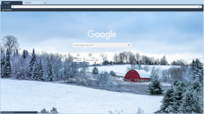 Wintery Barn