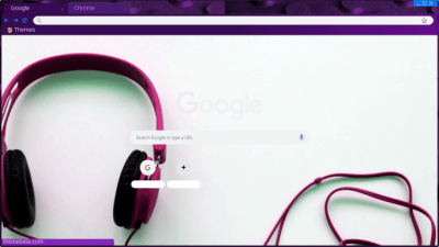 purple theme headphones