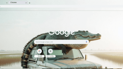 crocodile theme on top of a truck