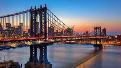 Manhattan Bridge In The Evening