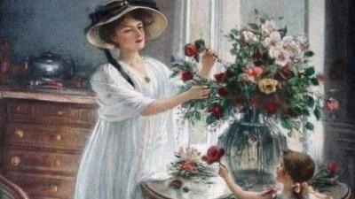 Lady With Flowers Albert Lynch Art  Fresh from the Garden