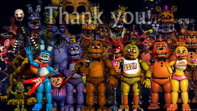 FNAF 2 Withered Animatronics by LadyFiszi Chrome Theme - ThemeBeta