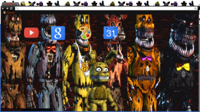 FNAF 4 Secret Nightmare Animatronic Chrome Theme - ThemeBeta