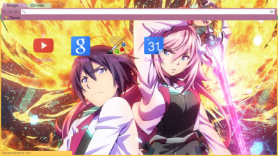 Gakusen Toshi Asterisk Characters Chrome Theme - ThemeBeta