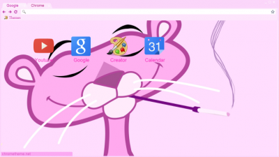Pink Panther Google Chrome Theme