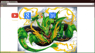 Mega Rayquaza Wallpaper Chrome Theme - ThemeBeta