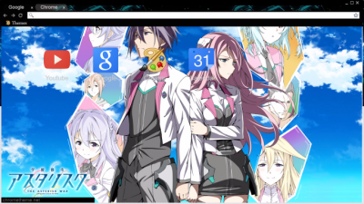 Gakusen Toshi Asterisk Characters Chrome Theme - ThemeBeta