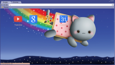 Nyancat Arcoiris Gato Gratis Rosa Kawaii Chrome Themes Themebeta