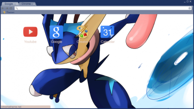 Pokémon Ash-Greninja/Shiny Greninja Chrome Theme - ThemeBeta